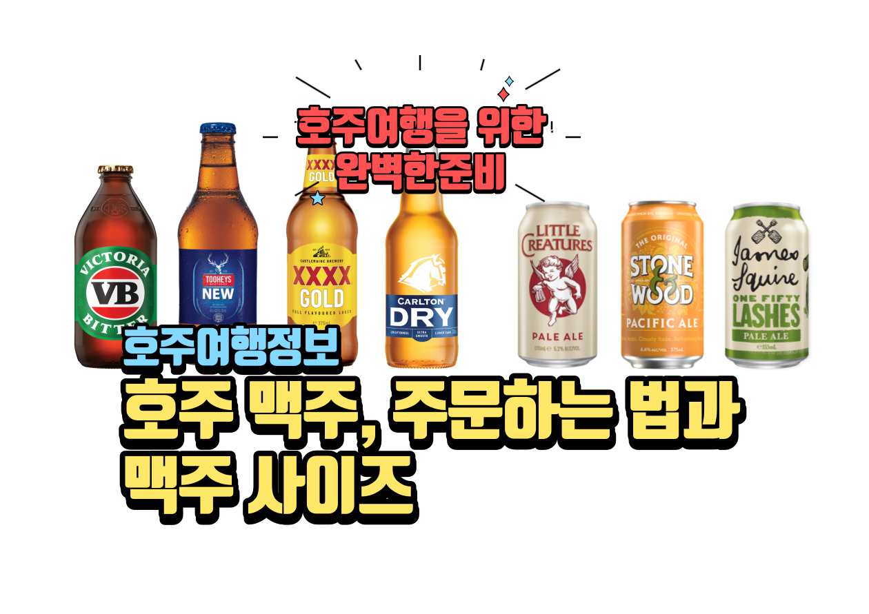 호주 맥주 주문과 사이즈